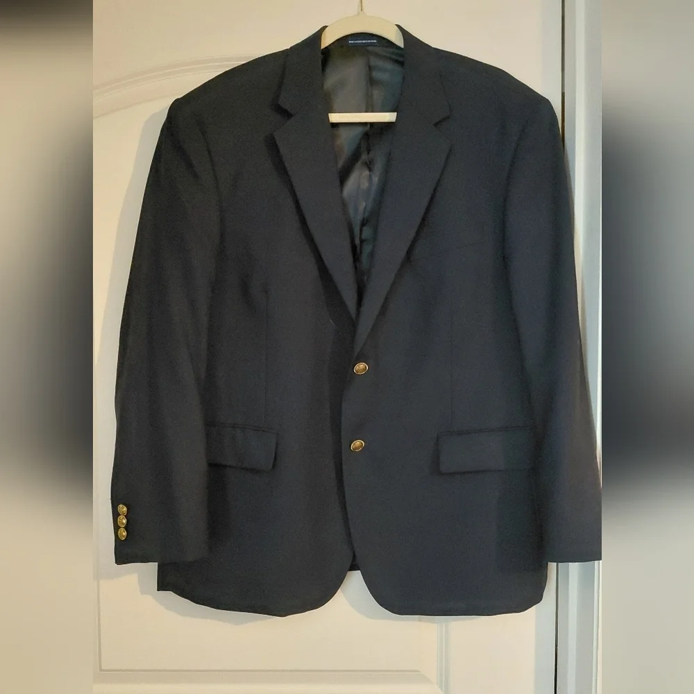 Vintage Navy Blazer with Gold Buttons
